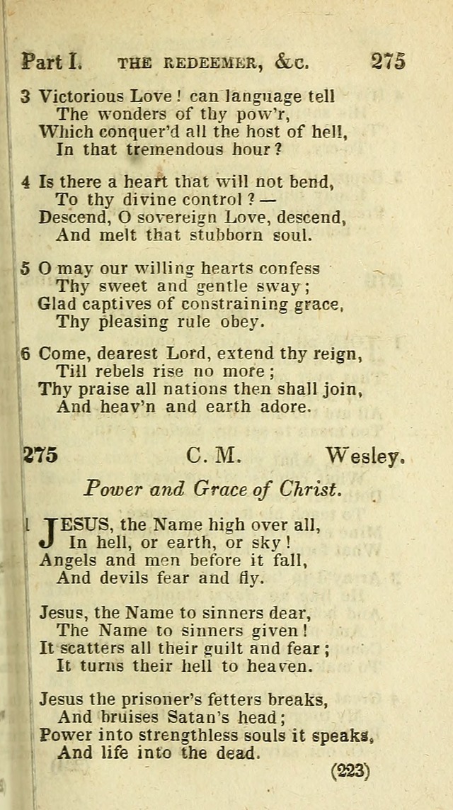 The Virginia Selection of Psalms and Hymns and Spiritual Songs: from the most approved authors; adapted to the various occasions of public and social meetings (New Ed. Enl. and Imp.) page 223