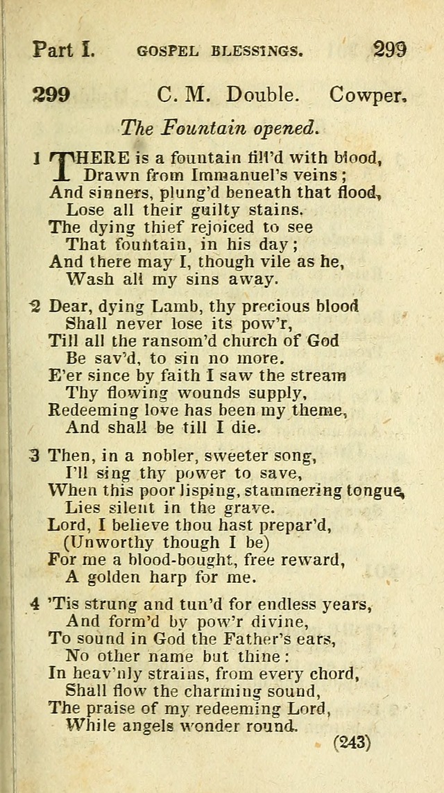 The Virginia Selection of Psalms and Hymns and Spiritual Songs: from the most approved authors; adapted to the various occasions of public and social meetings (New Ed. Enl. and Imp.) page 243