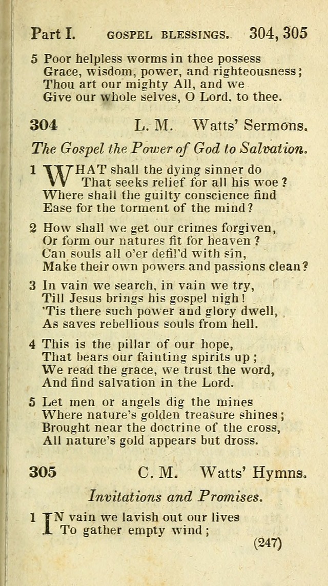 The Virginia Selection of Psalms and Hymns and Spiritual Songs: from the most approved authors; adapted to the various occasions of public and social meetings (New Ed. Enl. and Imp.) page 247