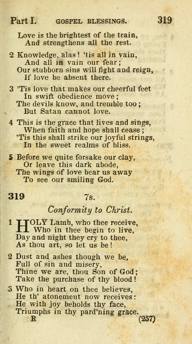 The Virginia Selection of Psalms and Hymns and Spiritual Songs: from the most approved authors; adapted to the various occasions of public and social meetings (New Ed. Enl. and Imp.) page 257