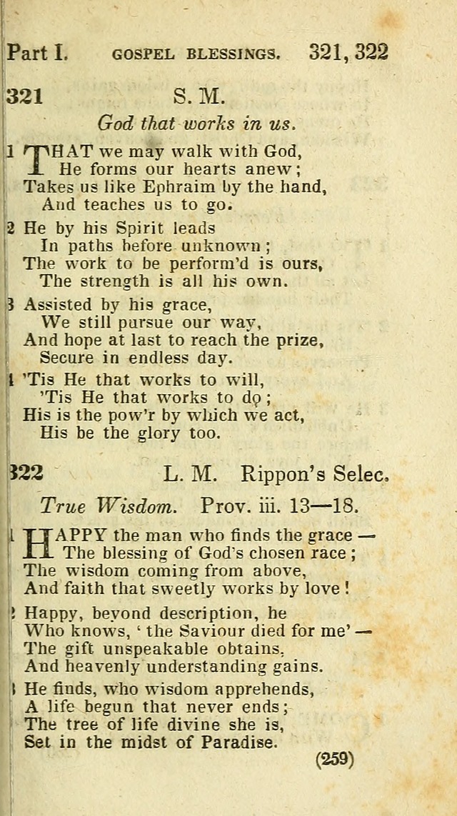 The Virginia Selection of Psalms and Hymns and Spiritual Songs: from the most approved authors; adapted to the various occasions of public and social meetings (New Ed. Enl. and Imp.) page 259