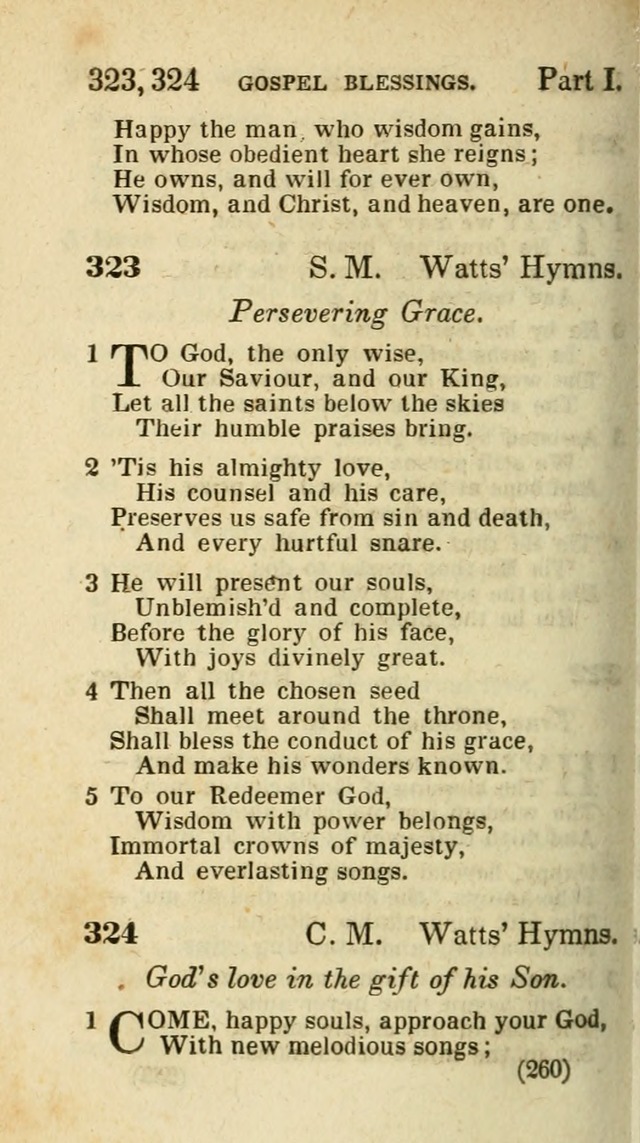 The Virginia Selection of Psalms and Hymns and Spiritual Songs: from the most approved authors; adapted to the various occasions of public and social meetings (New Ed. Enl. and Imp.) page 260