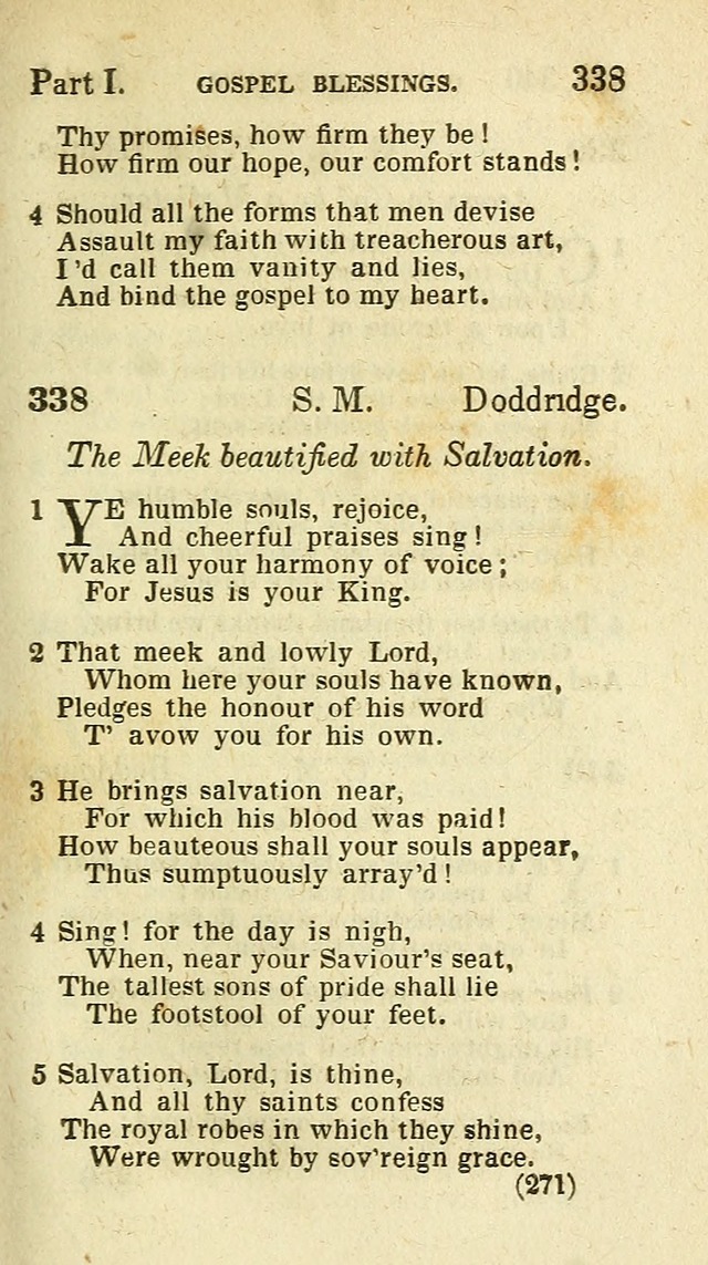 The Virginia Selection of Psalms and Hymns and Spiritual Songs: from the most approved authors; adapted to the various occasions of public and social meetings (New Ed. Enl. and Imp.) page 271