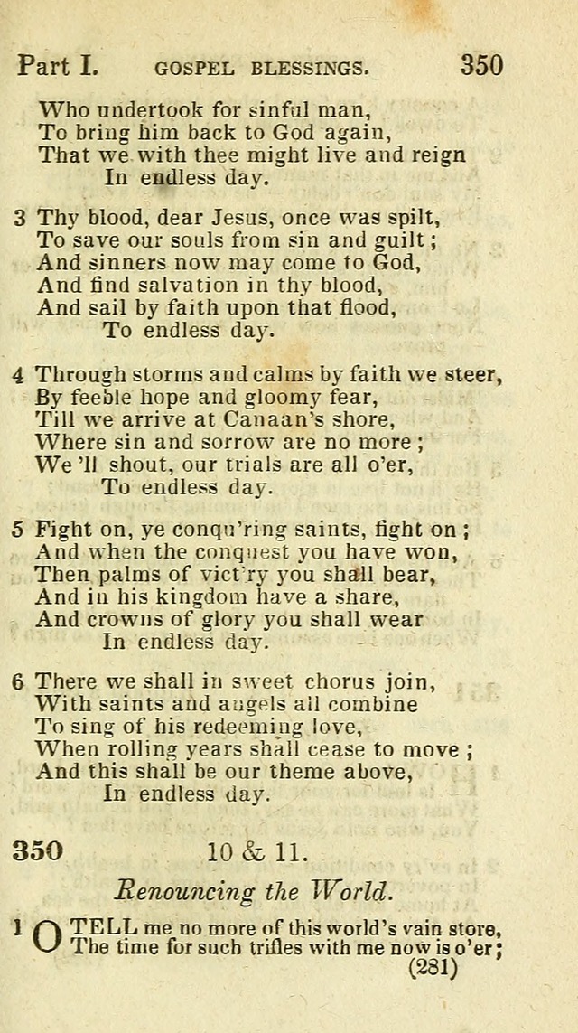 The Virginia Selection of Psalms and Hymns and Spiritual Songs: from the most approved authors; adapted to the various occasions of public and social meetings (New Ed. Enl. and Imp.) page 281