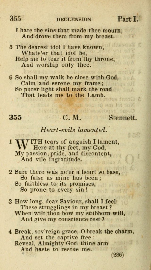 The Virginia Selection of Psalms and Hymns and Spiritual Songs: from the most approved authors; adapted to the various occasions of public and social meetings (New Ed. Enl. and Imp.) page 286