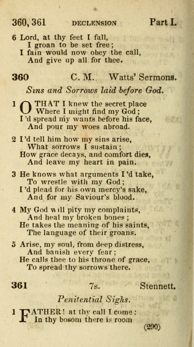 The Virginia Selection of Psalms and Hymns and Spiritual Songs: from the most approved authors; adapted to the various occasions of public and social meetings (New Ed. Enl. and Imp.) page 290