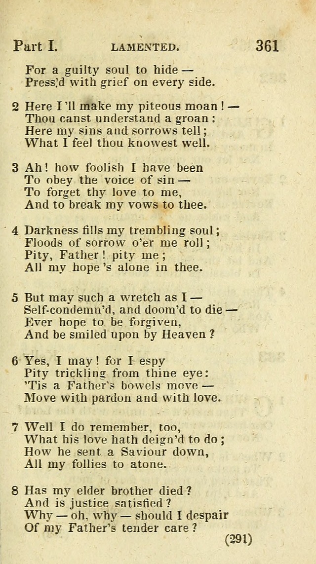 The Virginia Selection of Psalms and Hymns and Spiritual Songs: from the most approved authors; adapted to the various occasions of public and social meetings (New Ed. Enl. and Imp.) page 291