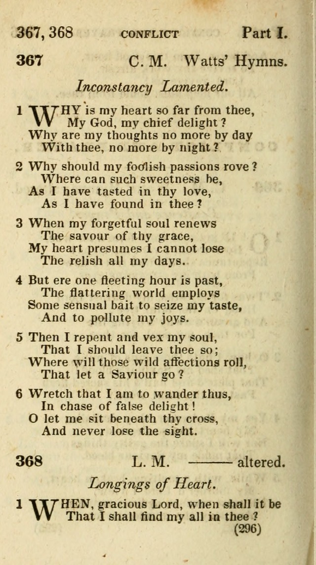 The Virginia Selection of Psalms and Hymns and Spiritual Songs: from the most approved authors; adapted to the various occasions of public and social meetings (New Ed. Enl. and Imp.) page 296