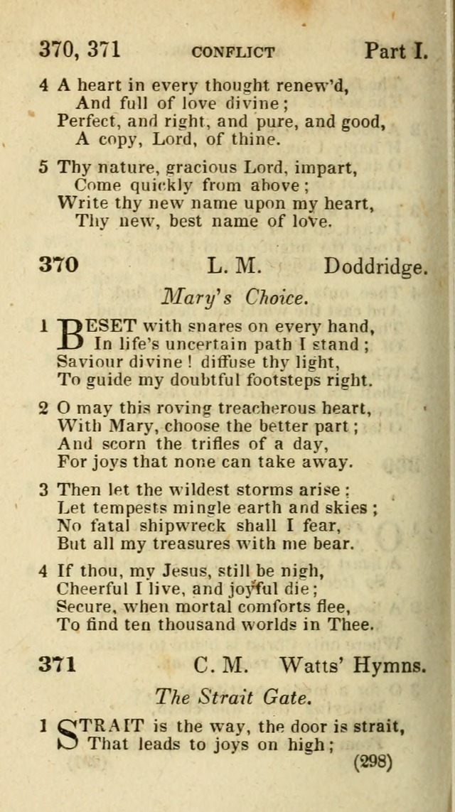 The Virginia Selection of Psalms and Hymns and Spiritual Songs: from the most approved authors; adapted to the various occasions of public and social meetings (New Ed. Enl. and Imp.) page 298