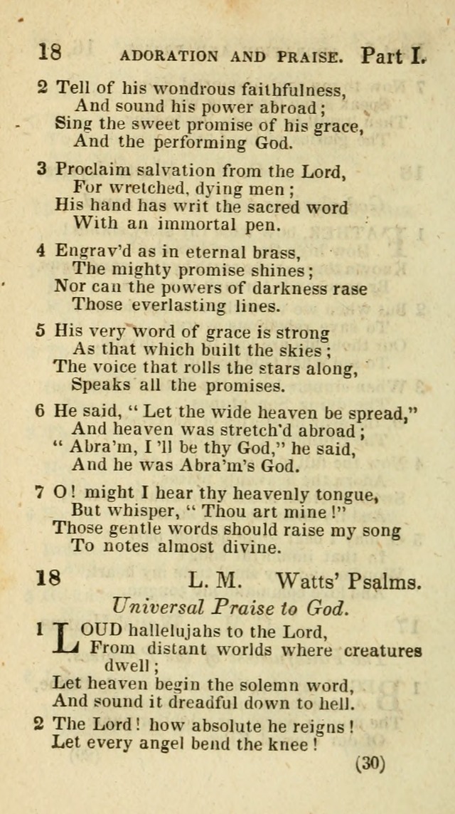 The Virginia Selection of Psalms and Hymns and Spiritual Songs: from the most approved authors; adapted to the various occasions of public and social meetings (New Ed. Enl. and Imp.) page 30