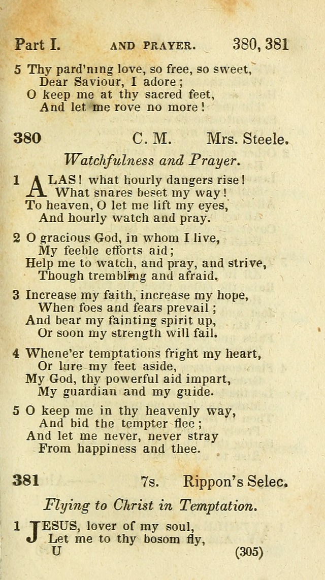 The Virginia Selection of Psalms and Hymns and Spiritual Songs: from the most approved authors; adapted to the various occasions of public and social meetings (New Ed. Enl. and Imp.) page 305