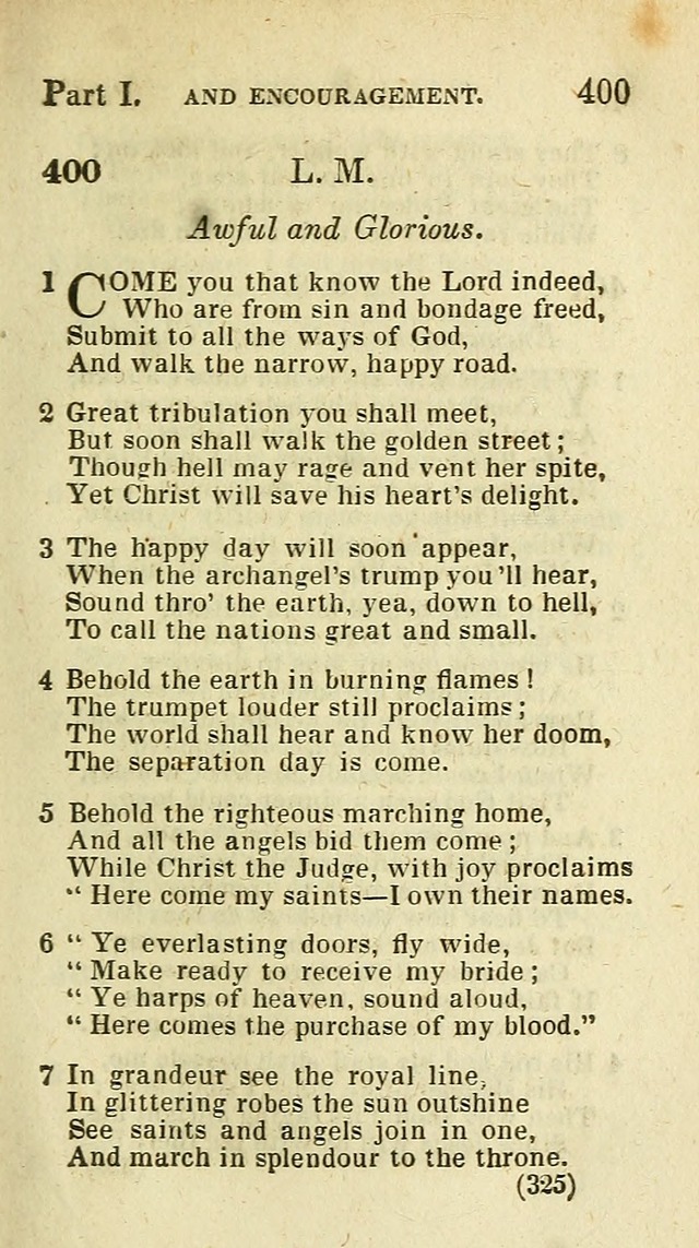 The Virginia Selection of Psalms and Hymns and Spiritual Songs: from the most approved authors; adapted to the various occasions of public and social meetings (New Ed. Enl. and Imp.) page 325