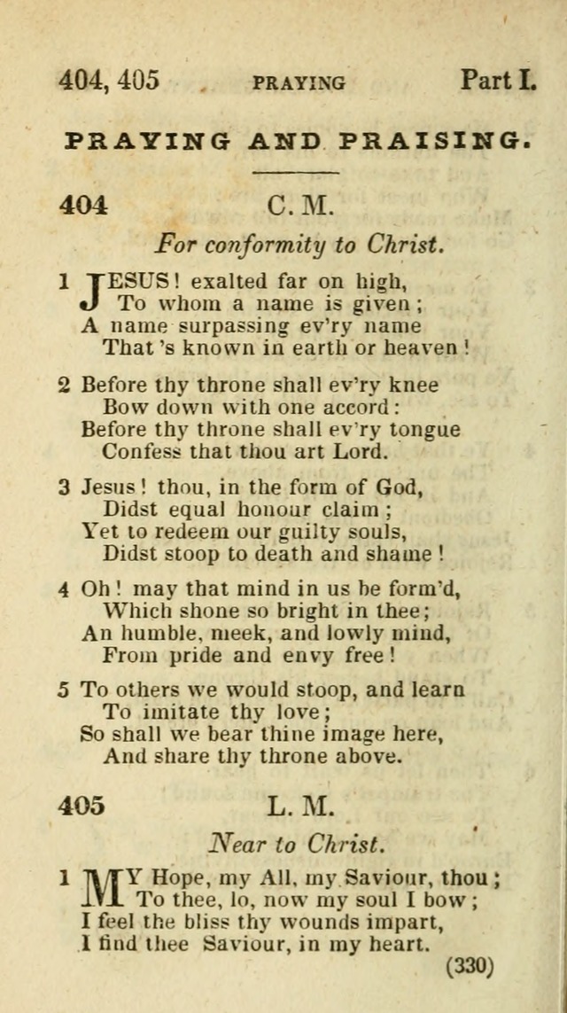 The Virginia Selection of Psalms and Hymns and Spiritual Songs: from the most approved authors; adapted to the various occasions of public and social meetings (New Ed. Enl. and Imp.) page 330