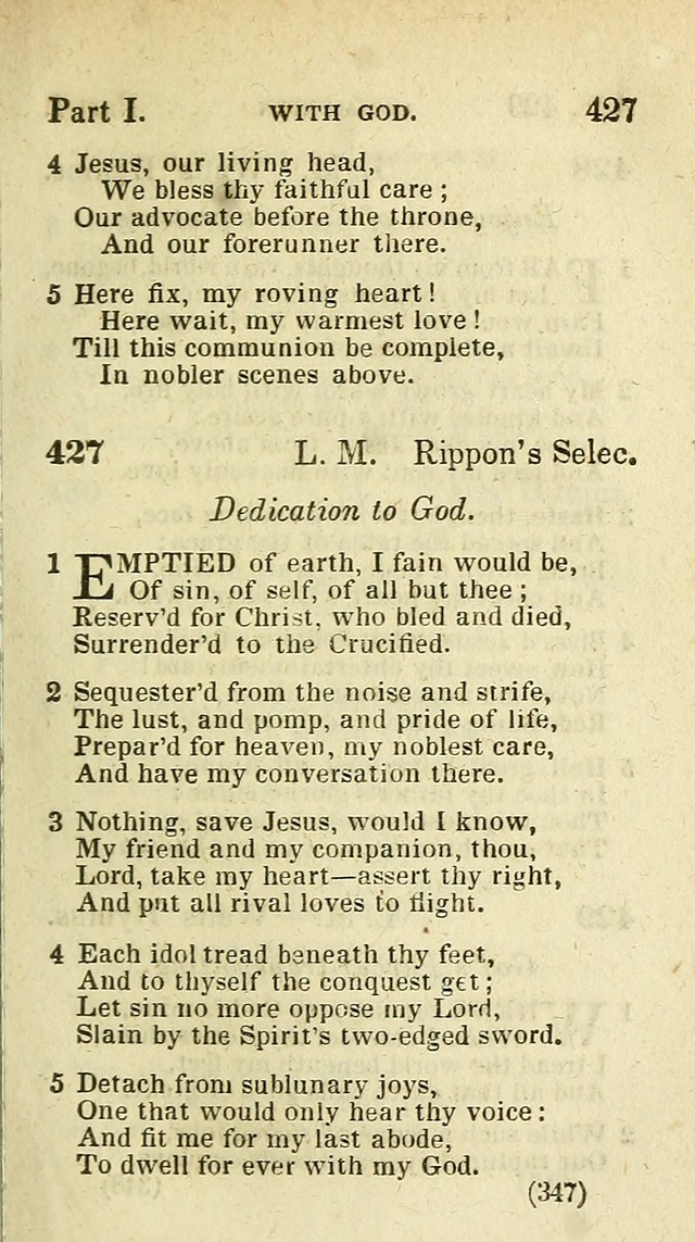 The Virginia Selection of Psalms and Hymns and Spiritual Songs: from the most approved authors; adapted to the various occasions of public and social meetings (New Ed. Enl. and Imp.) page 347