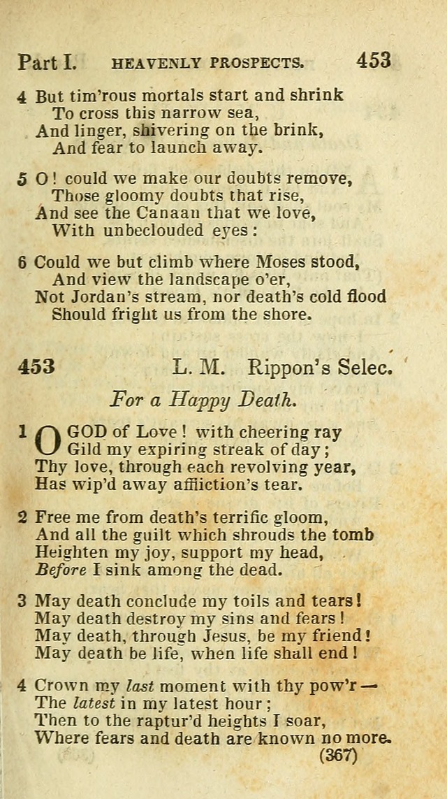 The Virginia Selection of Psalms and Hymns and Spiritual Songs: from the most approved authors; adapted to the various occasions of public and social meetings (New Ed. Enl. and Imp.) page 367