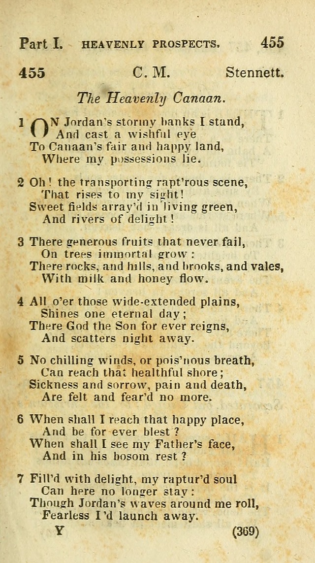 The Virginia Selection of Psalms and Hymns and Spiritual Songs: from the most approved authors; adapted to the various occasions of public and social meetings (New Ed. Enl. and Imp.) page 369