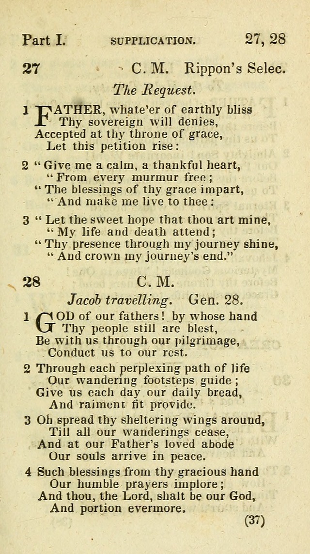 The Virginia Selection of Psalms and Hymns and Spiritual Songs: from the most approved authors; adapted to the various occasions of public and social meetings (New Ed. Enl. and Imp.) page 37