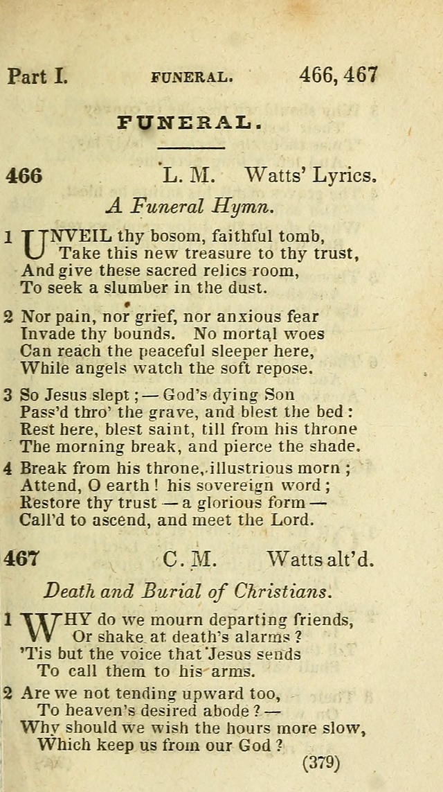 The Virginia Selection of Psalms and Hymns and Spiritual Songs: from the most approved authors; adapted to the various occasions of public and social meetings (New Ed. Enl. and Imp.) page 379