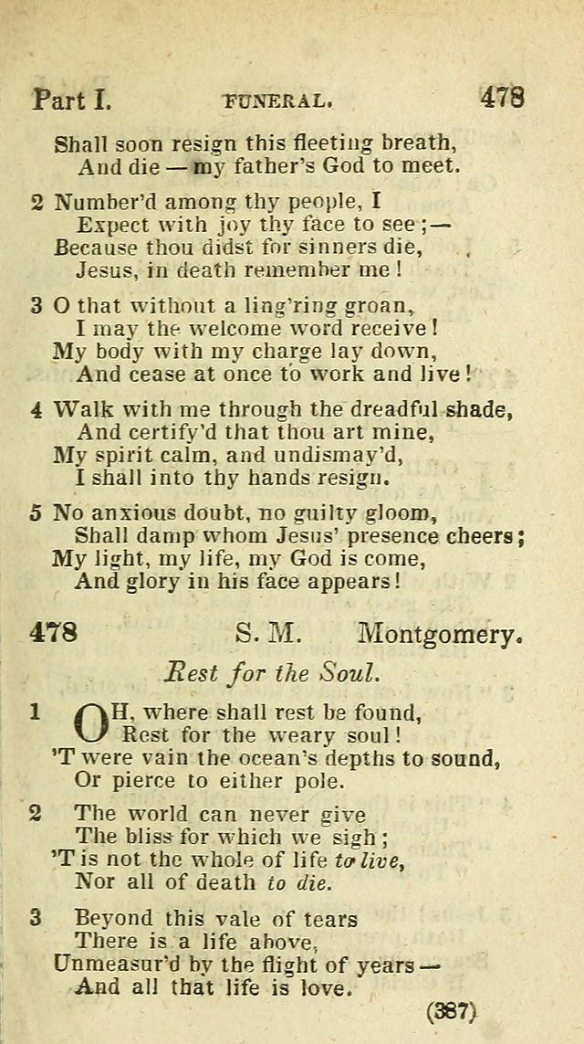 The Virginia Selection of Psalms and Hymns and Spiritual Songs: from the most approved authors; adapted to the various occasions of public and social meetings (New Ed. Enl. and Imp.) page 389