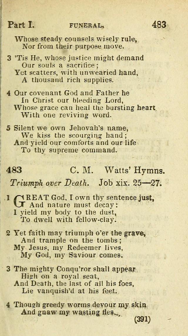 The Virginia Selection of Psalms and Hymns and Spiritual Songs: from the most approved authors; adapted to the various occasions of public and social meetings (New Ed. Enl. and Imp.) page 393