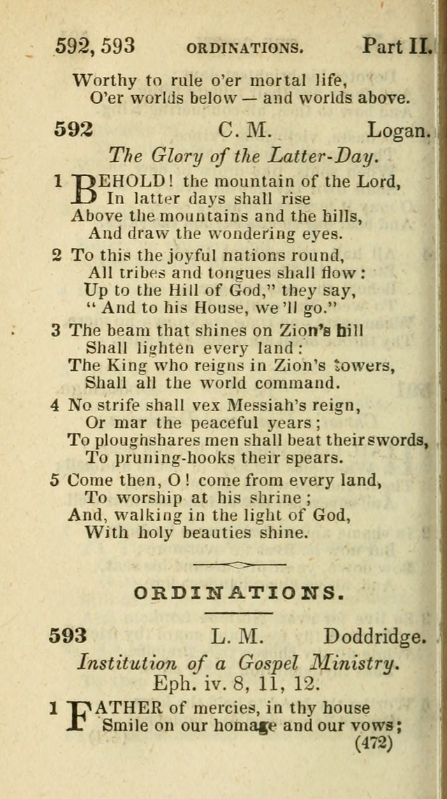 The Virginia Selection of Psalms and Hymns and Spiritual Songs: from the most approved authors; adapted to the various occasions of public and social meetings (New Ed. Enl. and Imp.) page 474