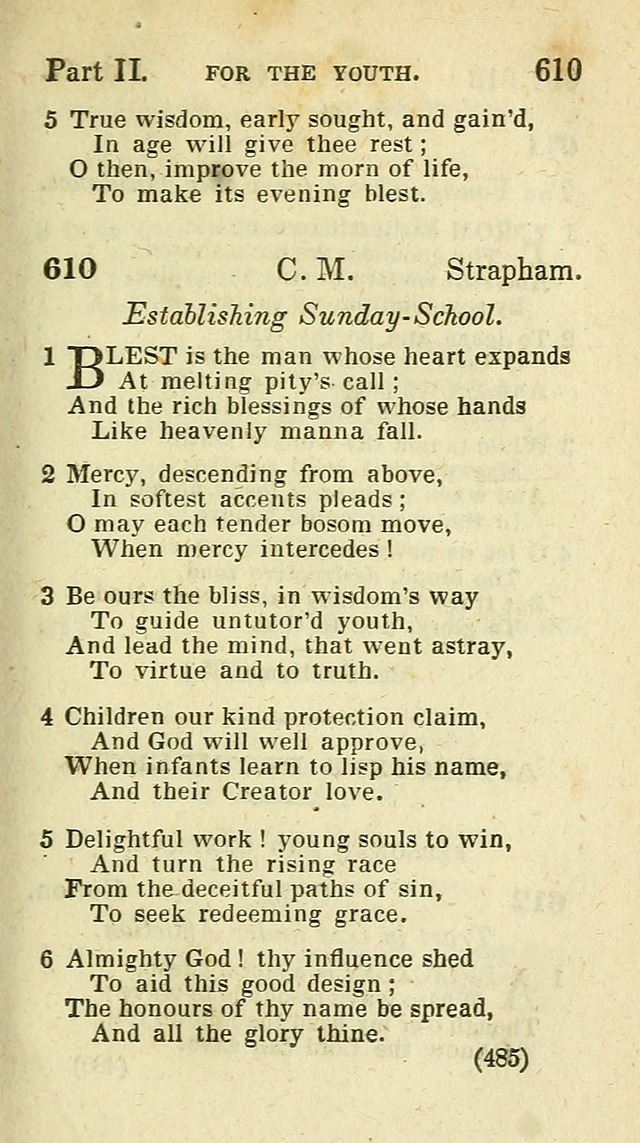 The Virginia Selection of Psalms and Hymns and Spiritual Songs: from the most approved authors; adapted to the various occasions of public and social meetings (New Ed. Enl. and Imp.) page 487