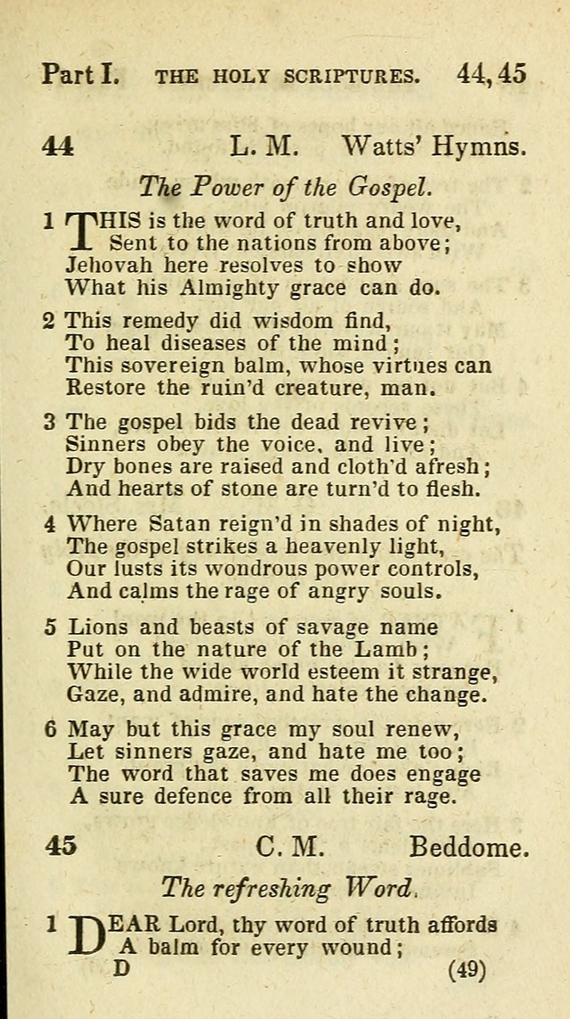 The Virginia Selection of Psalms and Hymns and Spiritual Songs: from the most approved authors; adapted to the various occasions of public and social meetings (New Ed. Enl. and Imp.) page 49