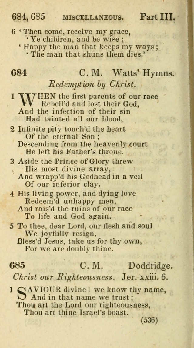 The Virginia Selection of Psalms and Hymns and Spiritual Songs: from the most approved authors; adapted to the various occasions of public and social meetings (New Ed. Enl. and Imp.) page 538