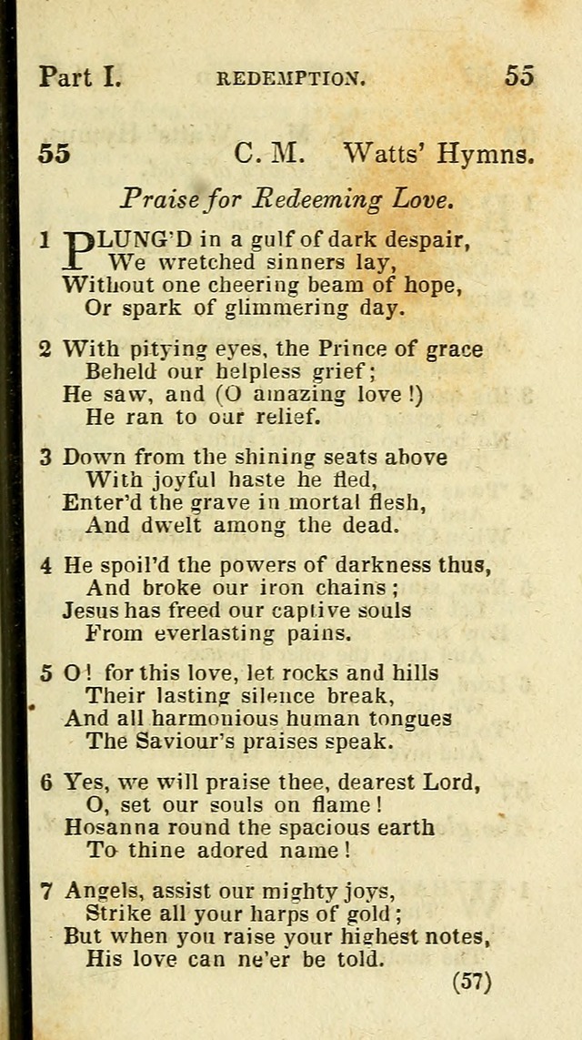 The Virginia Selection of Psalms and Hymns and Spiritual Songs: from the most approved authors; adapted to the various occasions of public and social meetings (New Ed. Enl. and Imp.) page 57