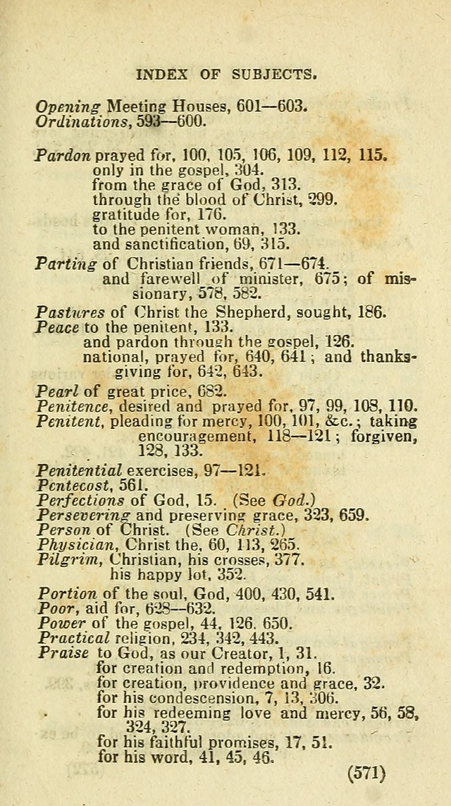 The Virginia Selection of Psalms and Hymns and Spiritual Songs: from the most approved authors; adapted to the various occasions of public and social meetings (New Ed. Enl. and Imp.) page 573