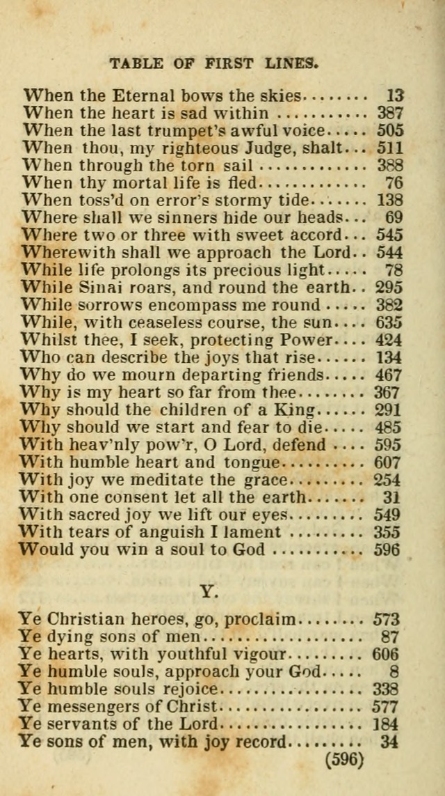 The Virginia Selection of Psalms and Hymns and Spiritual Songs: from the most approved authors; adapted to the various occasions of public and social meetings (New Ed. Enl. and Imp.) page 598