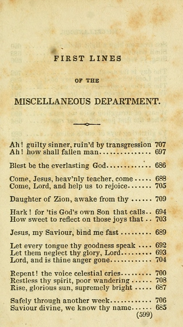 The Virginia Selection of Psalms and Hymns and Spiritual Songs: from the most approved authors; adapted to the various occasions of public and social meetings (New Ed. Enl. and Imp.) page 601