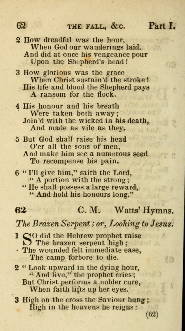 The Virginia Selection of Psalms and Hymns and Spiritual Songs: from the most approved authors; adapted to the various occasions of public and social meetings (New Ed. Enl. and Imp.) page 62