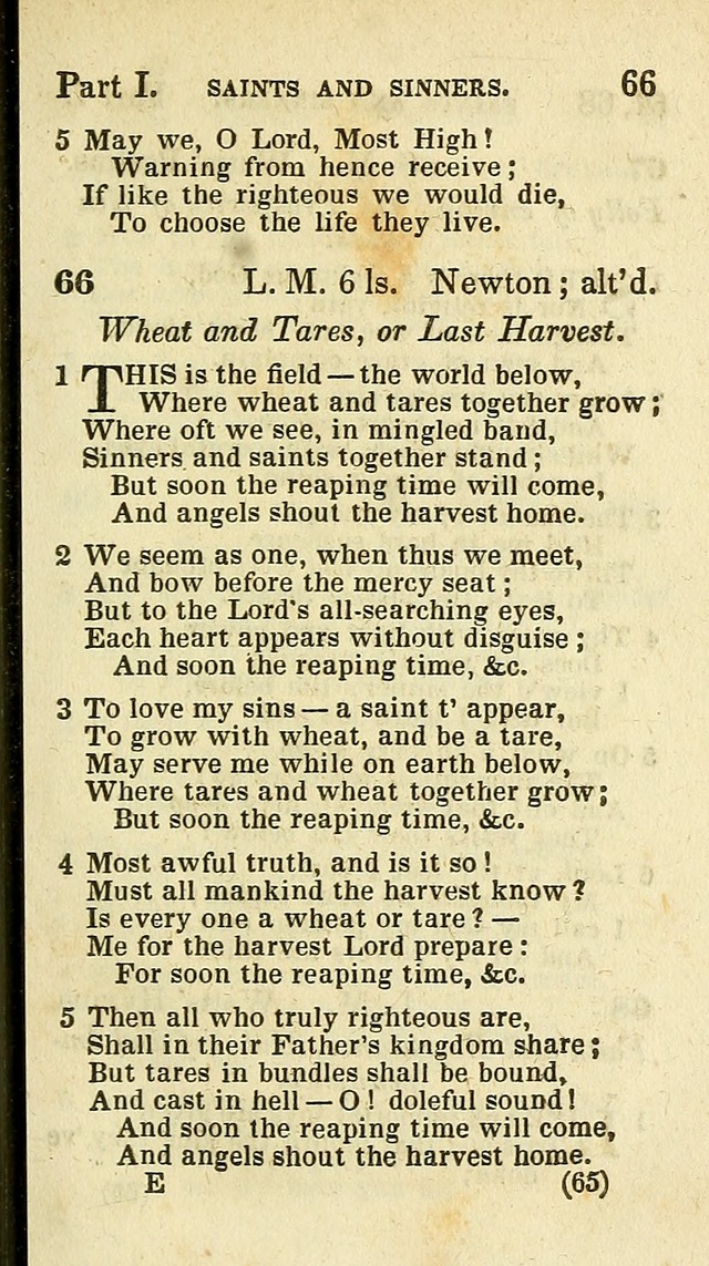 The Virginia Selection of Psalms and Hymns and Spiritual Songs: from the most approved authors; adapted to the various occasions of public and social meetings (New Ed. Enl. and Imp.) page 65