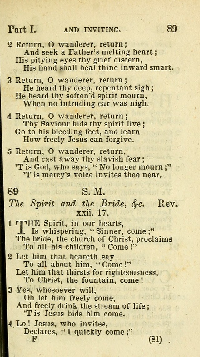 The Virginia Selection of Psalms and Hymns and Spiritual Songs: from the most approved authors; adapted to the various occasions of public and social meetings (New Ed. Enl. and Imp.) page 81