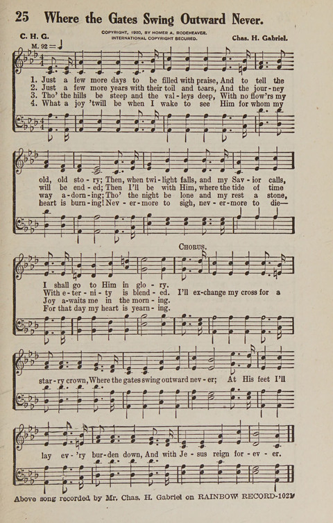 Victorious Service Songs: Rodeheaver