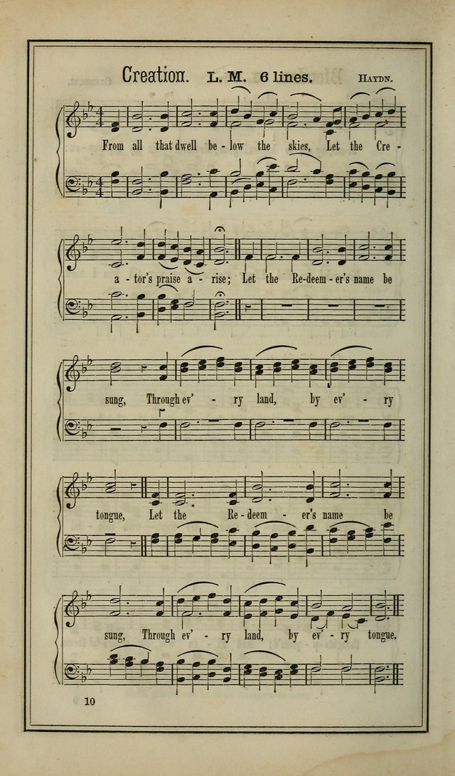 The Voice of melody: a choice collection of hymn tunes for choirs, prayer-meetings, congregations, and family use page 10