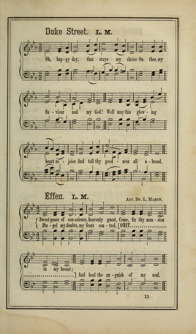 The Voice of melody: a choice collection of hymn tunes for choirs, prayer-meetings, congregations, and family use page 13