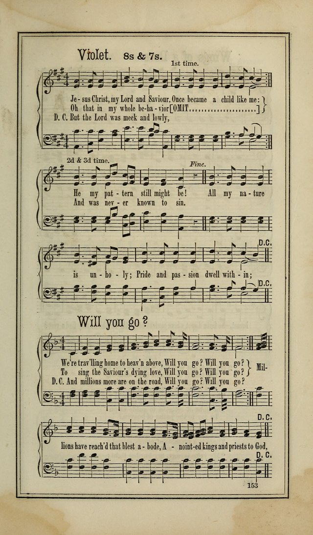 The Voice of melody: a choice collection of hymn tunes for choirs, prayer-meetings, congregations, and family use page 153