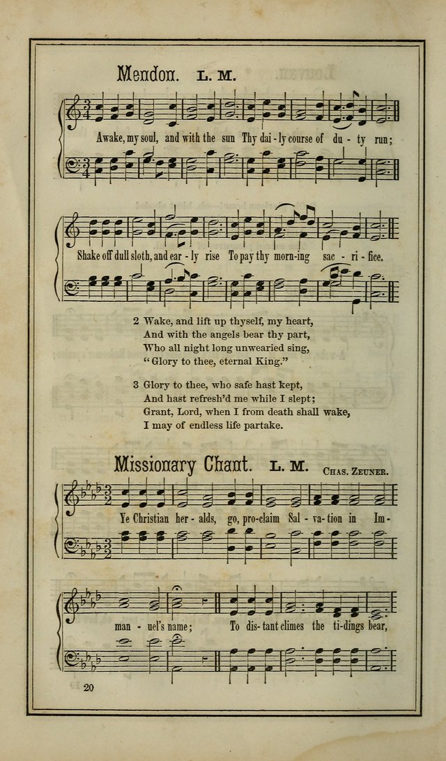 The Voice of melody: a choice collection of hymn tunes for choirs, prayer-meetings, congregations, and family use page 20