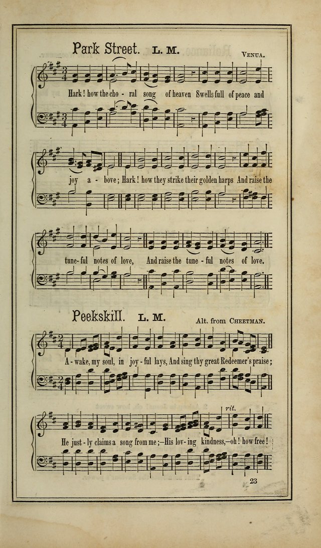 The Voice of melody: a choice collection of hymn tunes for choirs, prayer-meetings, congregations, and family use page 23