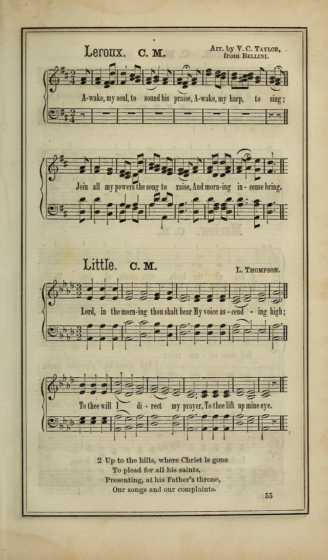 The Voice of melody: a choice collection of hymn tunes for choirs, prayer-meetings, congregations, and family use page 55