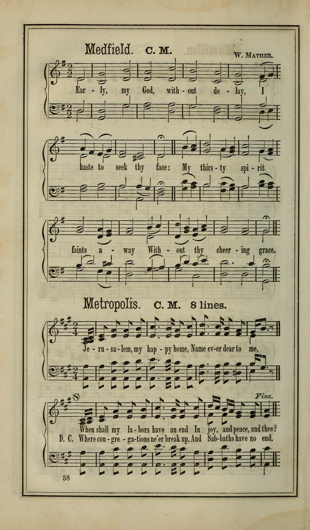 The Voice of melody: a choice collection of hymn tunes for choirs, prayer-meetings, congregations, and family use page 58