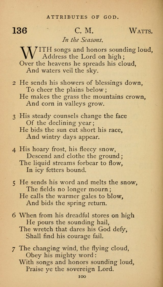 The Voice of Praise: a collection of hymns for the use of the Methodist Church page 100