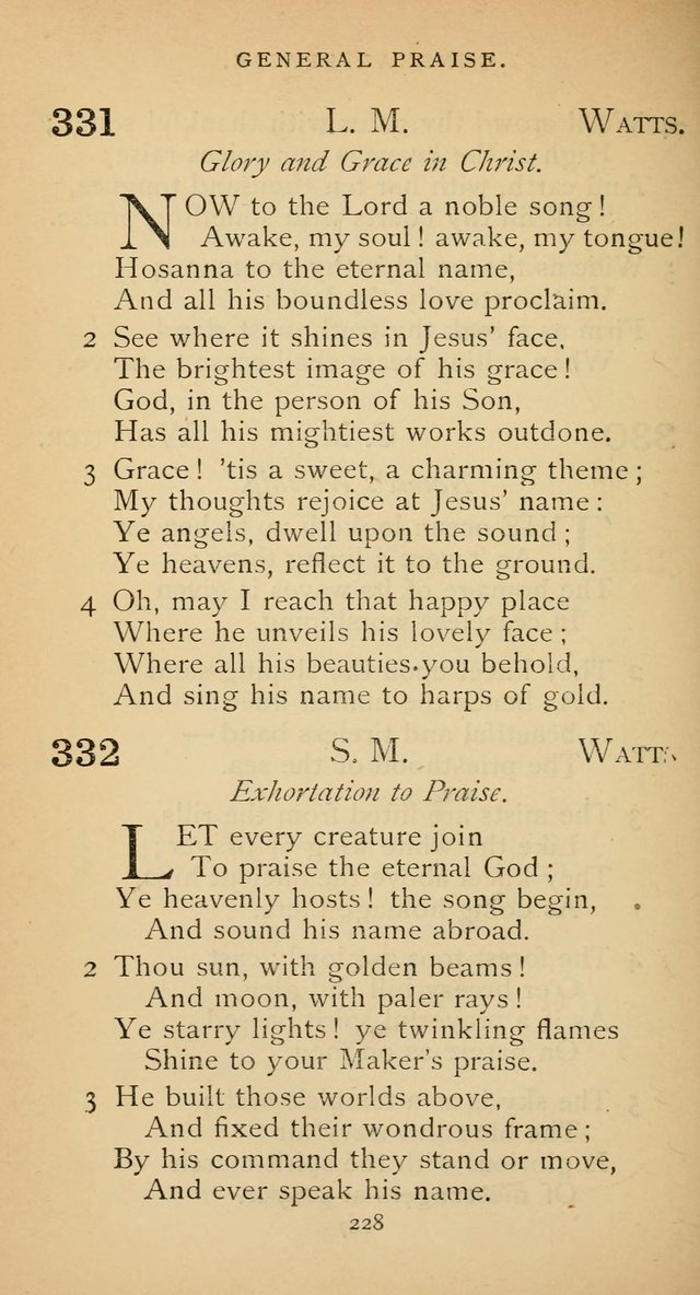 The Voice of Praise: a collection of hymns for the use of the Methodist Church page 228