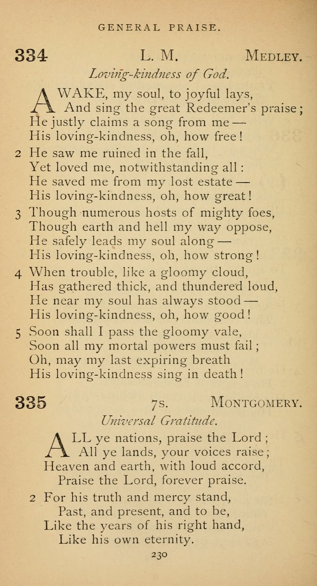 The Voice of Praise: a collection of hymns for the use of the Methodist Church page 230