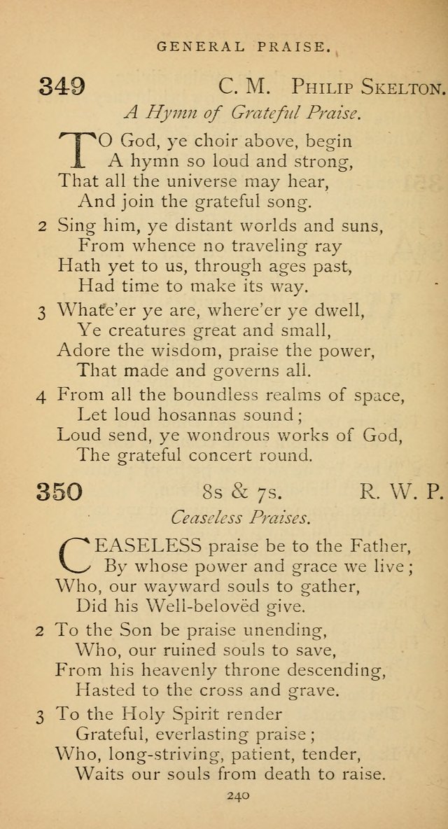 The Voice of Praise: a collection of hymns for the use of the Methodist Church page 240