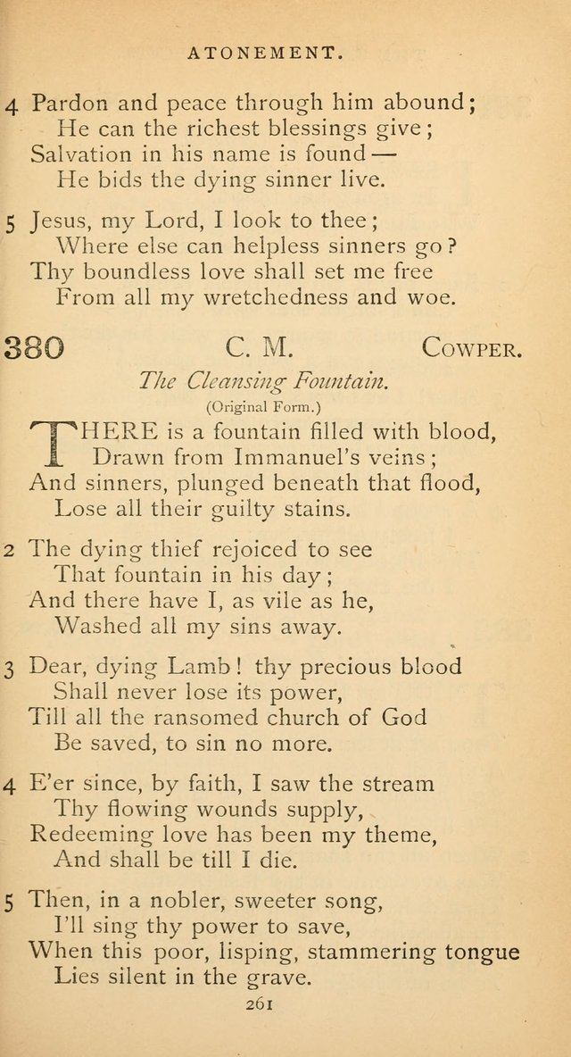 The Voice of Praise: a collection of hymns for the use of the Methodist Church page 261