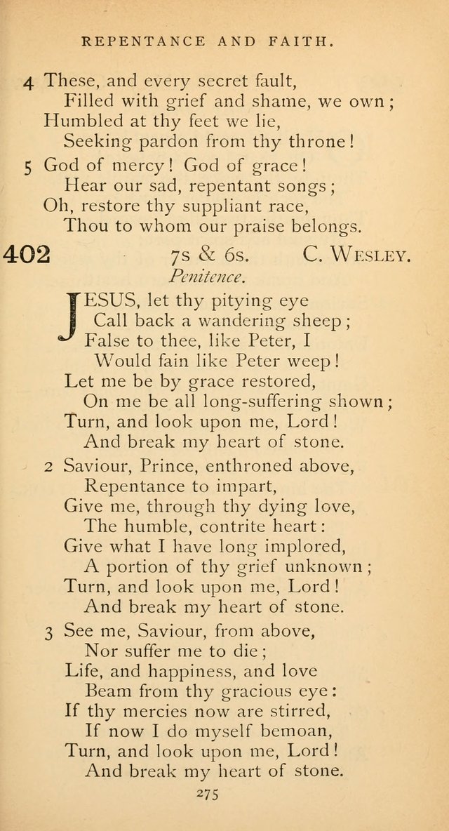 The Voice of Praise: a collection of hymns for the use of the Methodist Church page 275