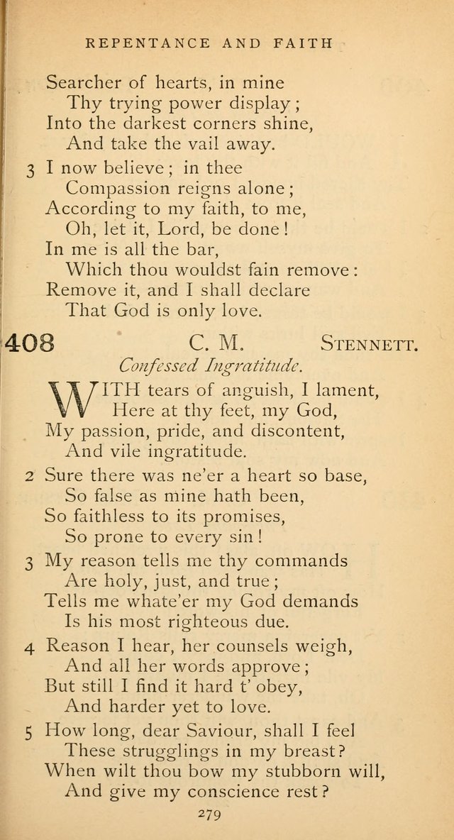 The Voice of Praise: a collection of hymns for the use of the Methodist Church page 279